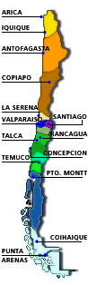 What are the major cities in Chile?